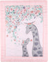 CribMATE 3 Set Mommy Set Sheet,Skirt,28 52 PCs Pink Floral Giraffe Nursery Crib Bedding Lovely Giraffe Baby Giraffe