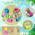 Beach Toys for Toddlers, Sand Castle Toys with 3 Buckets, 4 Shovels, Mesh Bag & Sand Molds for Kids Age 3-10