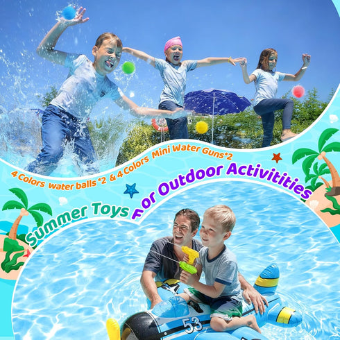 60 3-8 Set, Summer Pool Party Favors Beach Party Favors - PCS Pool Toys For Kids Ages Beach Balls Bulk, Sand Bucket