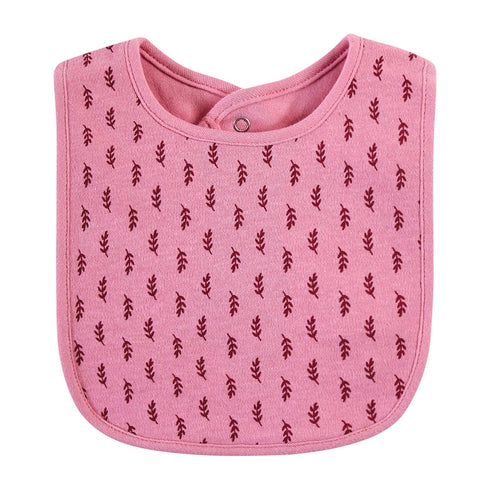 Hudson Baby Unisex Cotton Bibs in Pumpkin Spice - One Size Fits All