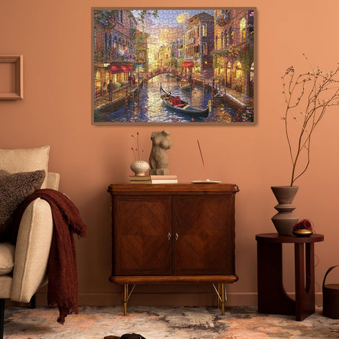 BBOLDIN 1000 Sunset Italy Venice Landscape Puzzles for Adults Pieces, Colorful Europe City Scenic Jigsaw Puzzles, Art