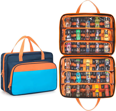 CURMIO Monster Trucks Carrying Case Compatible with Monster Jam, Monster Truck Bag