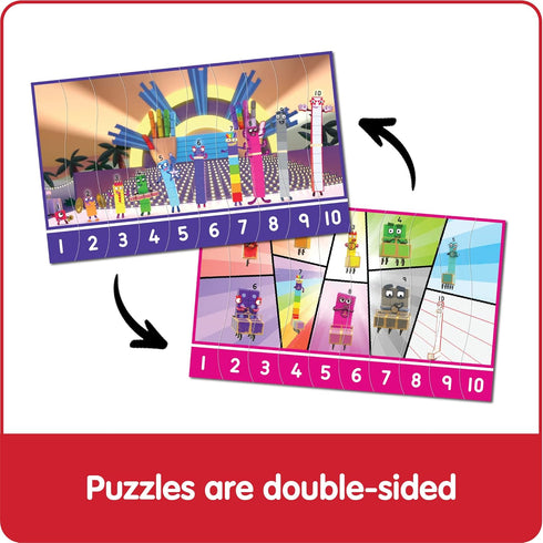 hand2mind Numberblocks Sequencing Puzzle Set - Math Games for Kids Ages 3-5, Educational Toys
