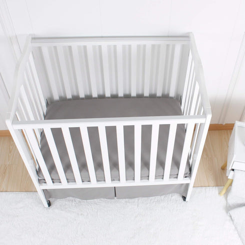 CaSaJa Microfiber 3 Pack Porta Mini Crib Sheets, Soft Breathable Playard Playpen Sheets Set, Navy Gray