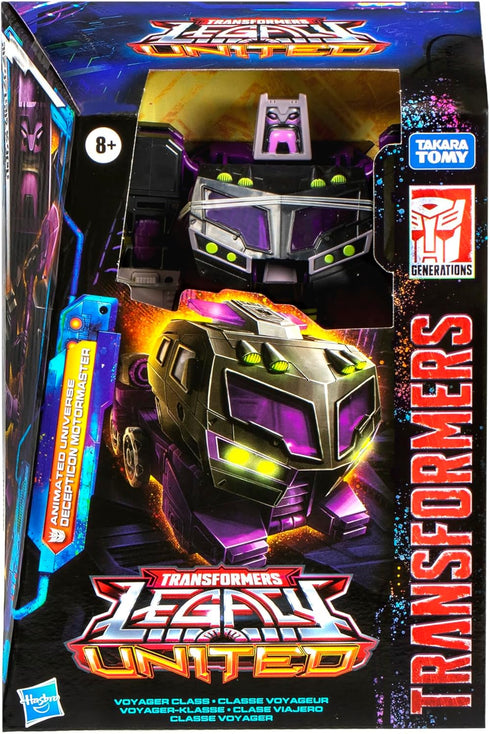 Transformers Legacy United Voyager Class Animated Universe Decepticon Motormaster, 7-inch Action Figure