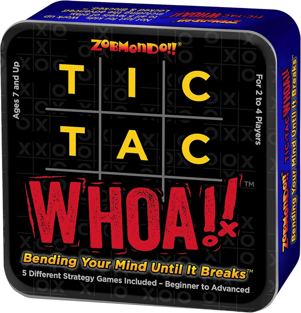 Zobmondo!! Tic Tac Whoa!! 5-in-1 Tic Tac Toe Card Game for Families and Kids