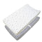 American Baby Company 2 Pack Printed 100% Cotton Knit Fitted Changing Table Pad Cover, Gray Stripes & Sports