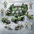 JASSKKBO 56-in-1 Sets 4-7 8-12, Army Men Toys for Boys Military Helicopter/Truck/Kayak Boat/Motorcycle/Army Men Action