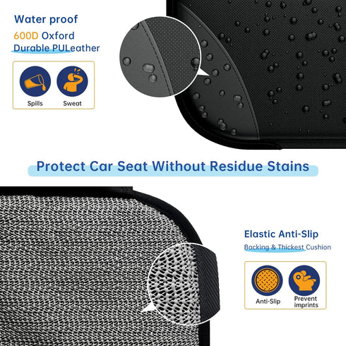 MHO+ALL 2 Pack 600D 2 Car Seat Protector Auto for Child Baby Car Seats - Large CarSeat Sit Savers Mat with Waterproof