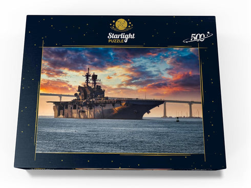 MyPuzzle A U.S. Navy Ship Leaves San Diego Bay, Heads Into The Pacific Ocean, Premium 500 Piece Jigsaw Puzzle for Adults