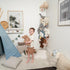 Stuffed Animal Storage Zoo with Decorative Muslin Garland - Cute Wooden Toy Storage Organizer for Kids Playroom