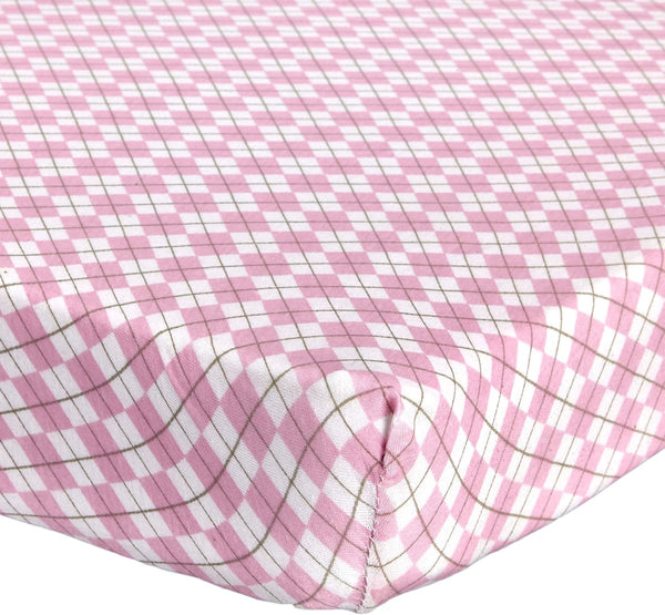 Abstract Mini Crib Cotton Sheets - Ultra Soft Fitted Pack n Play Sheets for Boys Girls Baby - Universal - Snug Fitted -