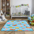 EtherSpher foldablummy 50'' 50''para Blue White Striped Sea Animal Large Non-Slip Baby Girl Play mat for Floor