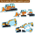 Magnetic Puzzles for Kids Ages 1-3, Travel Toddler Puzzles Ages 2-4, Excavator Refrigerator Magnet Learning Gift