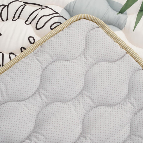 71"x59" Tummy Bunnikins & Clover Baby Mats for Floor, Thicken Soft Play Mat, Foldable and Non Slip One-Piece Crawling