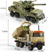 JOYCOLI Sets 2 M2 8-14 Military Vehicles Building Compatible with Lego, Includes Army Armored Trucks Toy Models