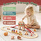 Set 2-4, Set 3-5 Lehoo Castle Wooden Train for Toddlers Burger Theme Train Track Compatible with Major Brands