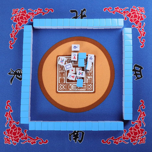 3 31.5 inches,Thick0.1"/2mm) Mahjong Mat with Dice & Carrying Bag, Anti Slip and Noise Reduction Mahjong Table Mat