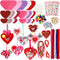 Valentine's Day Crafts for Kids - 361PCS DIY Heart Craft Set, 108 Hearts, 50 Googly Eyes, 60 Pom Poms, Craft Supplies