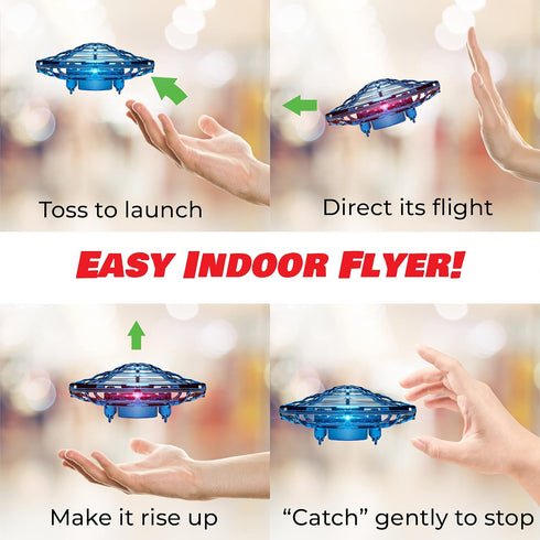 Force1 Scoot Hand Operated Drone for Kids or Adults - Hands Free Motion Sensor Mini Drones, Easy LED Indoor