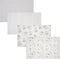 4-Pack Unisex Baby Cotton Flannel Receiving Blankets, One Size Newborn Swaddle (30 x 30)