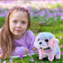 Easfan Walking Puppy Stuffed Animal - Interactive Rainbow Dog with Barking, Tail Wagging, and Nodding Head, Educational
