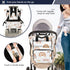 BOESI Backpack, Mommy Backpack, Backpack, Boho Rainbow Diaper Bag Bag, Multifunctional Diaper Travel Large Capacity
