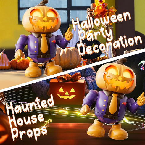 3-7, Halloween Themed Toys, Pumpkin Dancing Robot Plays Spooky Music and Lights Up Eyes, Fun Interactive Sensory Toy