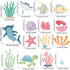 CELAENO Watercolor Ocean Animals Wall Decals - Peel and Stick Under the Sea Theme Wall Art for Kids Room, Bedroom