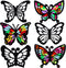Outus 24 Sets Butterfly Suncatchers Crafts Kit Butterfly Shaped Suncatchers with 60 Pcs
