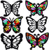 Outus 24 Sets Butterfly Suncatchers Crafts Kit Butterfly Shaped Suncatchers with 60 Pcs