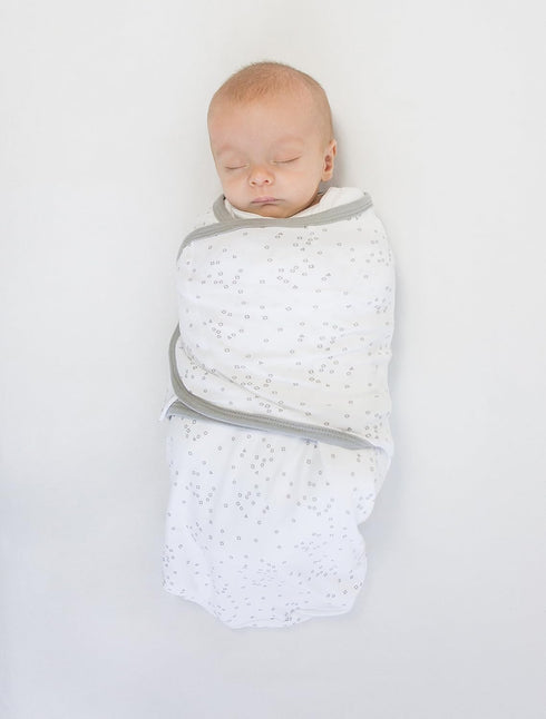 Set 3, Amazing Baby Swaddle Blanket with Adjustable Wrap, of Zebra, Confetti and Lattice, Sterling, Small