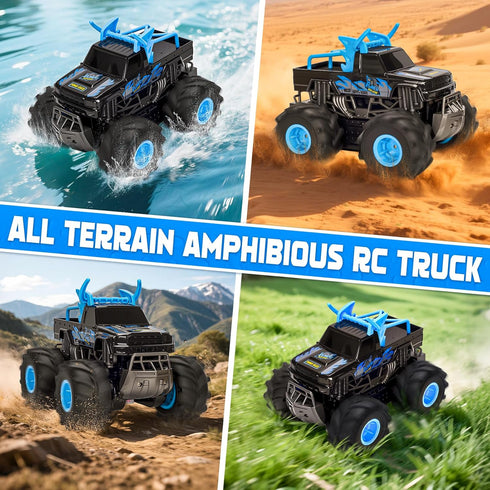 1:16 2.4GHz 4WD 2 6, 7, 8, 9, 10, 11, 12 BainGesk Waterproof Remote Control Monster Truck Toys, RC Car, All Terrain Car