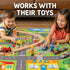 Community Set 310 Wooden Traffic Signs & Helper Figures Toy Includes Police, City & Construction Workers, Road Signs