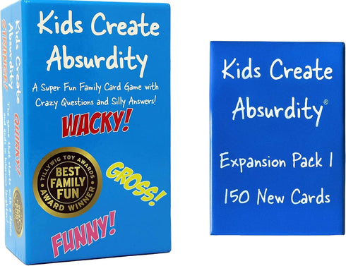 Kids Create Absurdity (Classic) with Expansion Pack, 150 Extra Cards, Funny Fill in The Blank Game for Ages 6-12