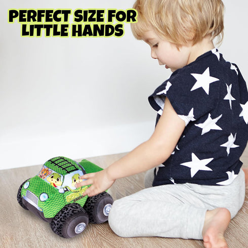 ArtCreativity 8 Inch Plush Monster Truck, Safari Design, Soft Cuddly Toy for Boys, Girls, Toddlers