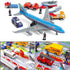 57 Commercial Playset PCS Airport with Airplane Toys, Play Vehicles, Fire Trucks, Police Cars & Figures