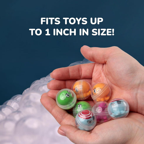 Capsule Vending Machine Round 50 pcs 1.1 inch Clear Capsules for Gumball Machine, Easter Basket Stuffers