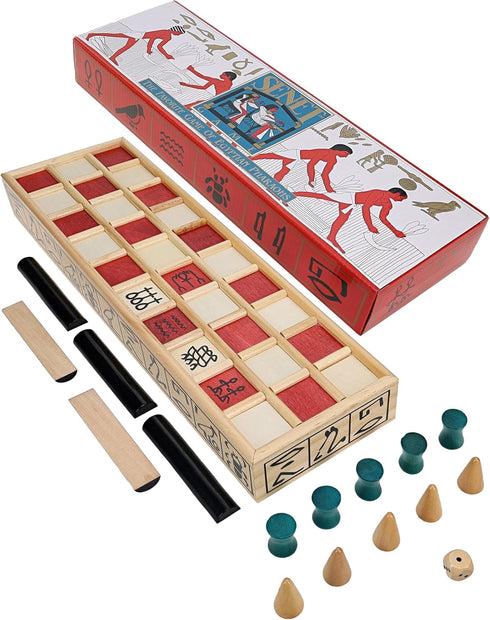 WE Games Senet Egyptian Board Game Handcrafted Solid Wood Senet Set for