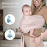 100% Sunset Ring Sling Baby Carrier - USA Lab Tested, Natural Cotton Muslin, Breathable & Ergonomic Ring Sling Rose