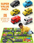 26pcs 3 4 5 Coogam Alphabet Maze, Pull Back Car with Play Mat Preschool Letter Matching Game for Years Old, Montessori