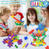 Kids Building Blocks STEM Toys, 120 PCS Plastic Gear Interlocking Sets, Safe Material for Girls and Boys Aged 3+