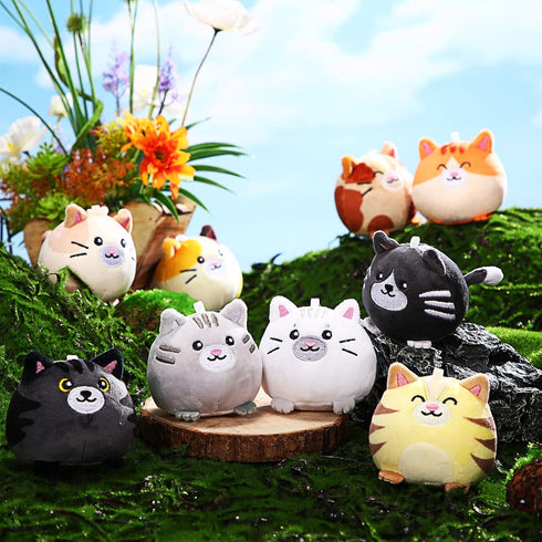 9 Pcs Mini Stuffed Keychains - 3.15 Inch Small Plush Bulk Ornaments for Kids Birthday Party Favors and Gifts
