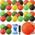 24 Pcs 6 Inch Colorful Dodgeball Playground Balls, Inflatable Kickballs for Kids & Adults, Sports Party Supplies