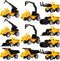 12 Pcs Construction Party Favors Engineering Trucks Small Digger Truck Toys Christmas