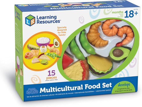 Set Learning Resources New Sprouts Multicultural Play Food - Toddler Groceries Toys, Imaginative Play, Language
