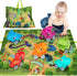 ALASOU 6 PCS Dinosaur Truck Car Toys with Playmat/Storage Bag, Baby Toys for 1-3 Year Old Boys, Birthday Gift
