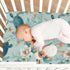 Pigsaly 27x39 Inch Crib Sheets Sea Turtles Flowers Baby Sheet for Standard Crib Mattress Boys Girls Toddler Bed Sheets