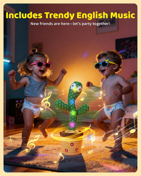 0-6 3-6 6-12 12-18 2 3 4 5 6 7 8 9 10 120 Dancing Talking Cactus Baby Toys Months, Toddler Boys Girls Gifts for Month