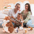 5 Set 14 Inch Mommy 4 Deekin Pcs Hamster Stuffed Animal Hamster with Cuddly Plush Babies in Belly Cute Plush Toys Gifts